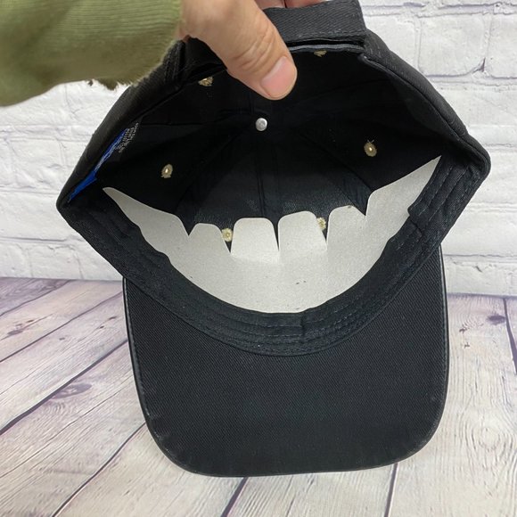 Vintage Hat Cap Strap Back Black Brown Bill Newfoundland Canada Embroidered - Picture 10 of 11